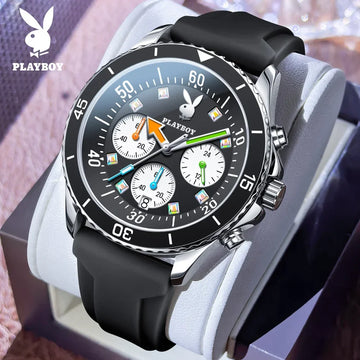 Stunning Top Brand Fashion Trend Elegant Original Silicone Strap Waterproof  Multifunction Quartz Wrist Watches